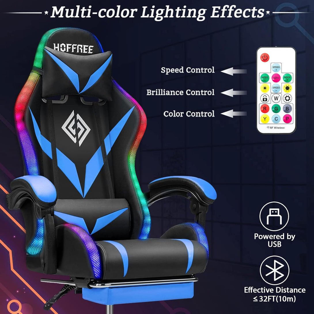 victory-series-ergonomic-gaming-chairs-lumbar-massage-bluetooth-control-multi-color-lighting-effects